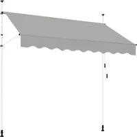 Yaheetech Store à pince 250 x 180 cm - Hauteur 210-300 cm - Manivelle - Gris clair