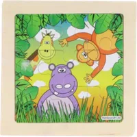 Fun Toys Jungle Jigsaw Wooden Puzzle Assorted 11 cm – 1 Pc – Bambino