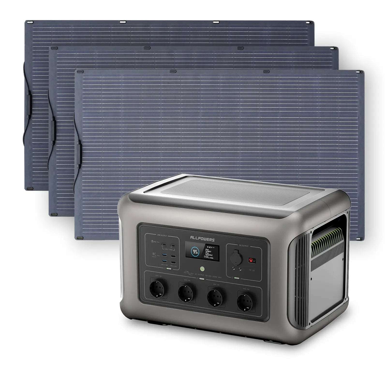 ALLPOWERS 3500W Generatore Solare (R3500 + SF200 200W Pannello Solare Flessibile) - R3500+3PCS SF200 200W Pannello solare