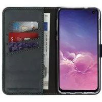 Selencia Echt Leren Bookcase voor de Samsung Galaxy S10e - Groen – 5.8 · Unisex