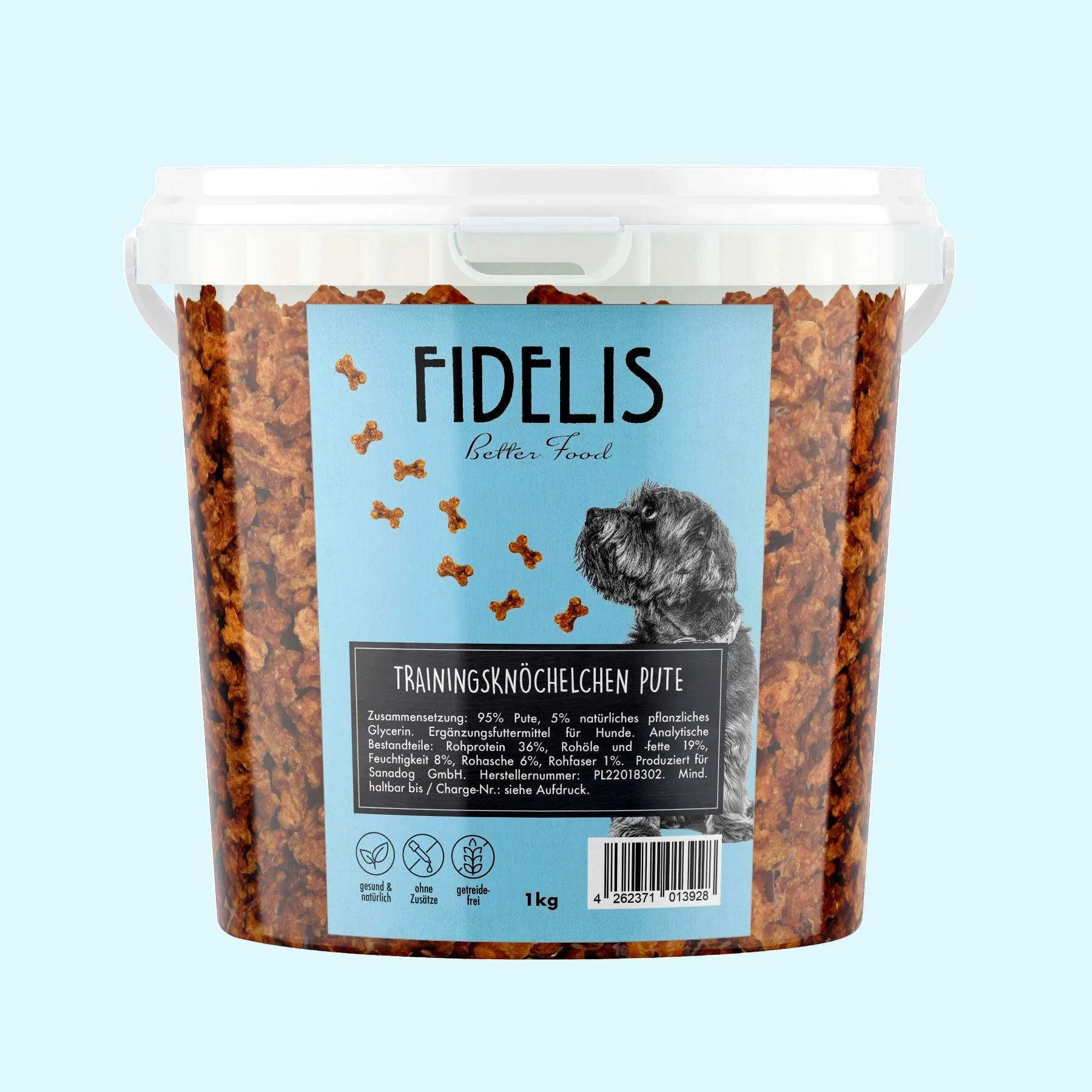 Huesitos de entrenamiento Pavo (cubo de 1 kg)