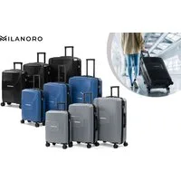 Ensemble de valises Milanoro - 3 pièces - Cadenas TSA - Roulettes 360° - Terracotta