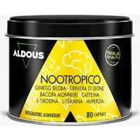 Nootropico con Ginkgo Biloba, Criniera di Leone, Caffeina, Bacopa, Tirosina, Teanina e Huperzia Serrata