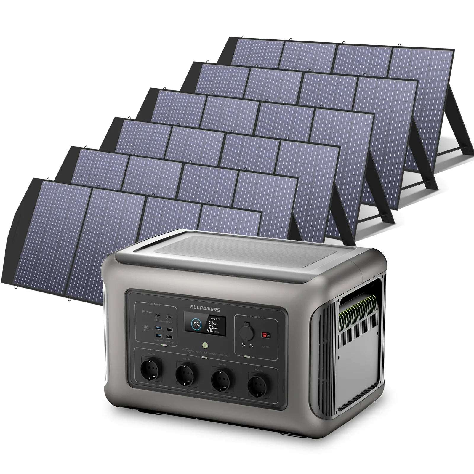 ALLPOWERS 3500W Generatore Solare (R3500 + SP033 200W Pannello Solare) - R3500+6pcs SP033 200W Pannello solare