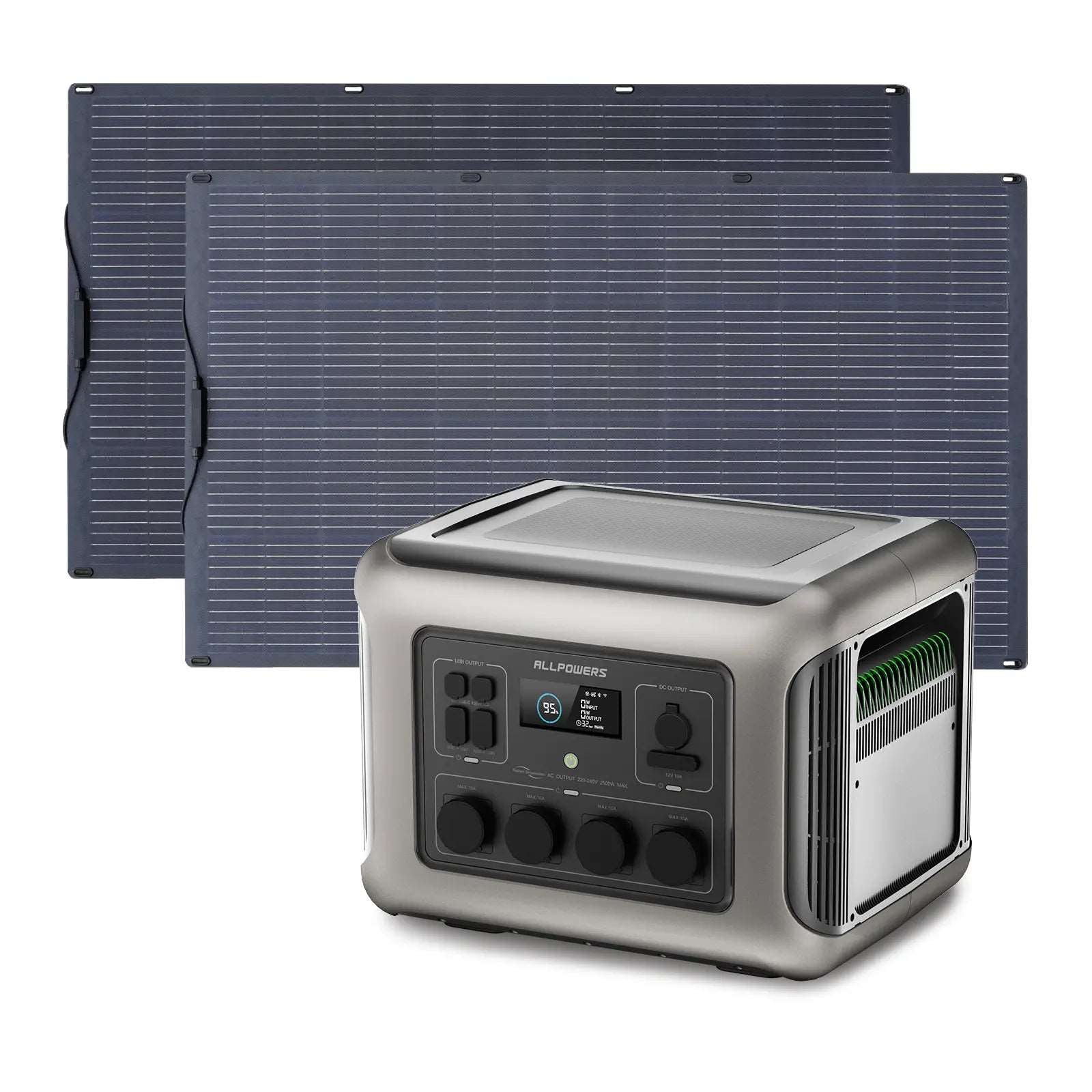 ALLPOWERS 2500W Generatore Solare R2500 con FV200W - R2500+2PCS SF200 FV 200W