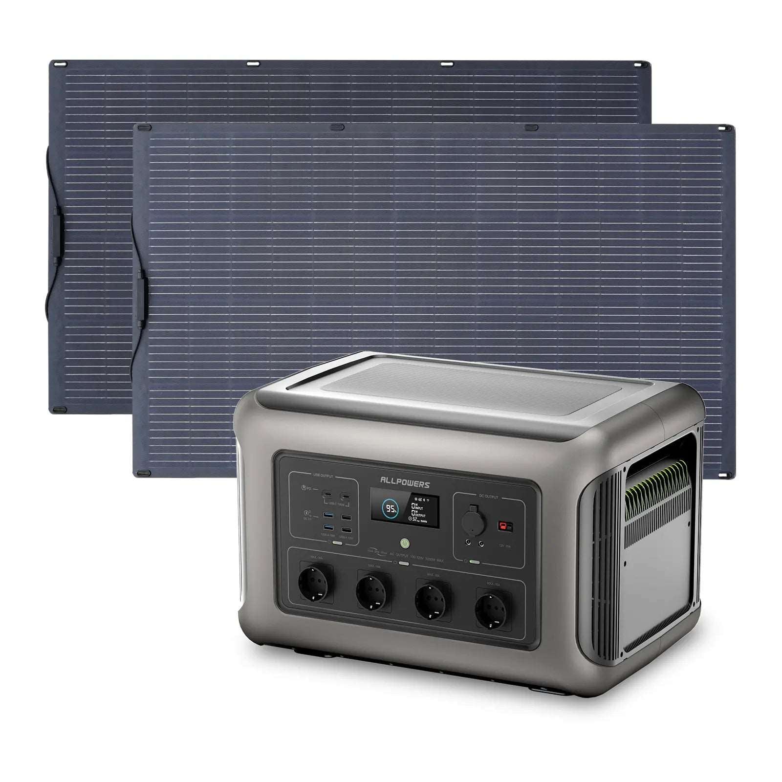 ALLPOWERS 3500W Generatore Solare (R3500 + SF200 200W Pannello Solare Flessibile) - R3500+2PCS SF200 200W Pannello solare