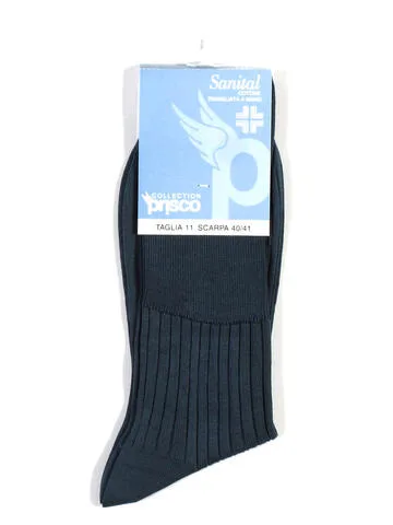 CALZINI CORTI SANITARI UOMO PRISCO SANITAL CORTO COTONE – Blu