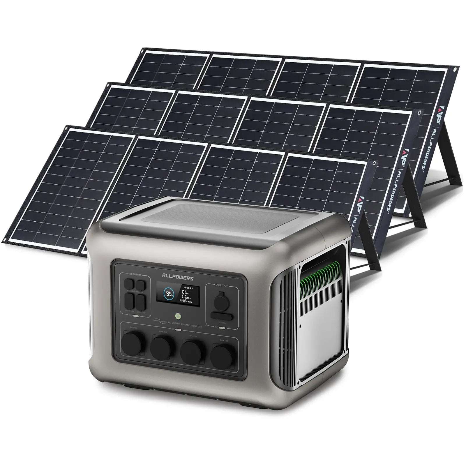 ALLPOWERS 2500W Generatore Solare R2500 con FV200W - R2500+3PCS SP035 FV 200W