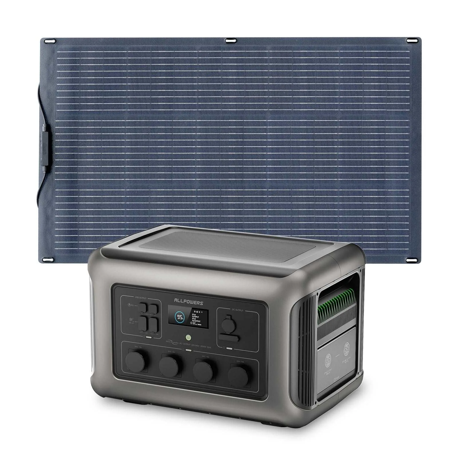 ALLPOWERS 3500W Generatore Solare (R3500 + SF100 100W Pannello Solare Flessibile) - R3500+ SF100 Pannello solare 100W