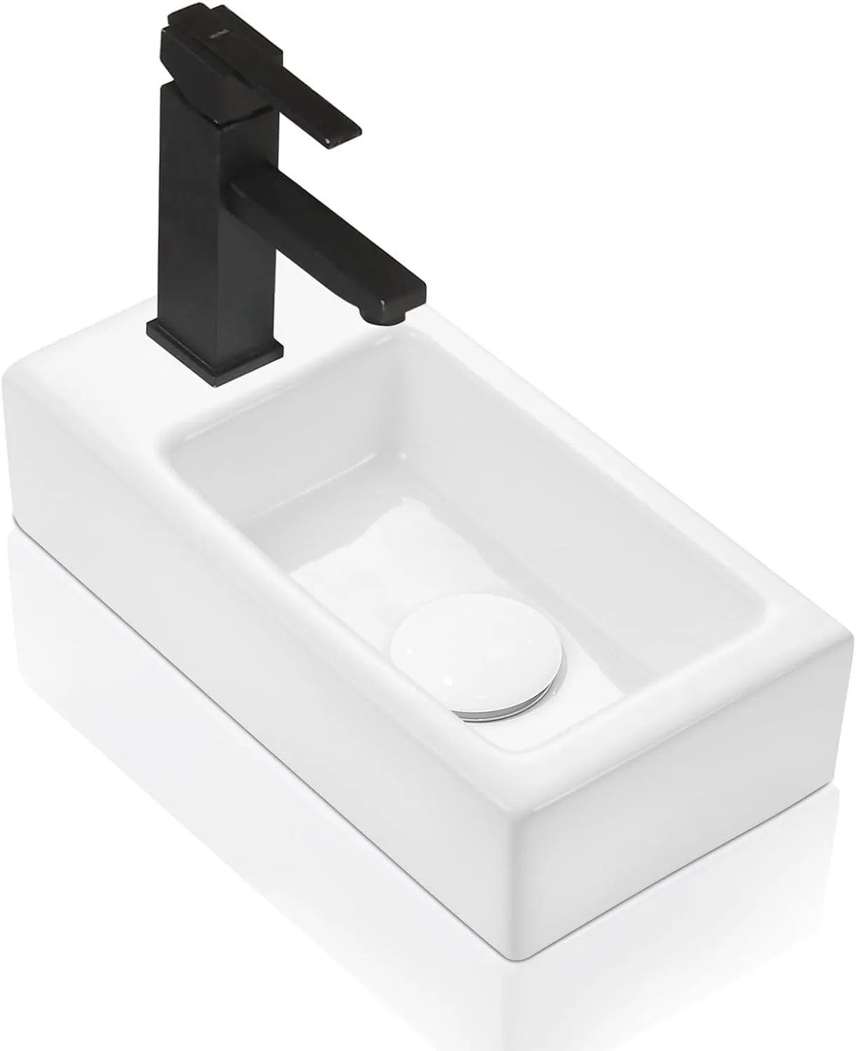 HOROW UV3718W Mini-Waschbecken aus Keramik - Right