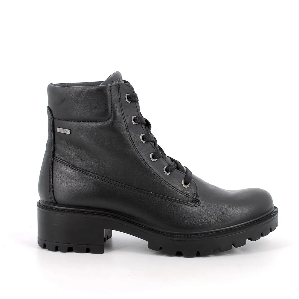 Scarponcini gore-tex da donna nero con lacci, Taglia 37 - IgieCo