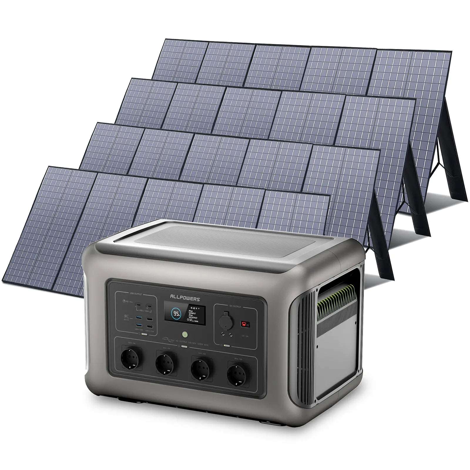ALLPOWERS 3500W Generatore Solare  (R3500 + SP037 400W Pannello Solare) - R3500+4PCS SP037 400W Pannello solare