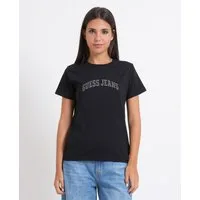 T-shirt donna Guess con logo a contrasto