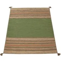 Alfombra tejida a mano Kilian verde 120x170 cm