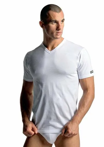 T-shirt uomo calibrata scollo v in cotone pettinato Navigare 512 XL tg.8-10 – Bianco