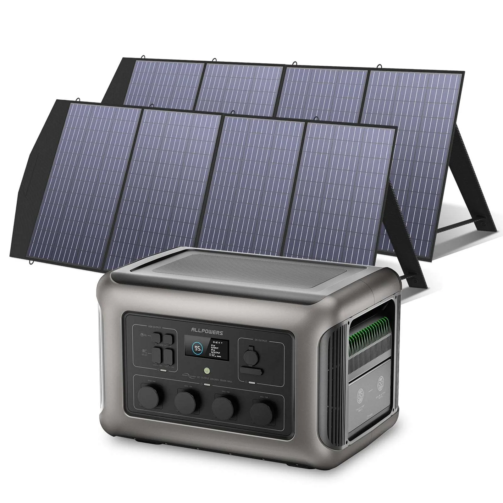 ALLPOWERS 3500W Generatore Solare (R3500 + SP033 200W Pannello Solare) - R3500+2pcs SP033 200W Pannello solare