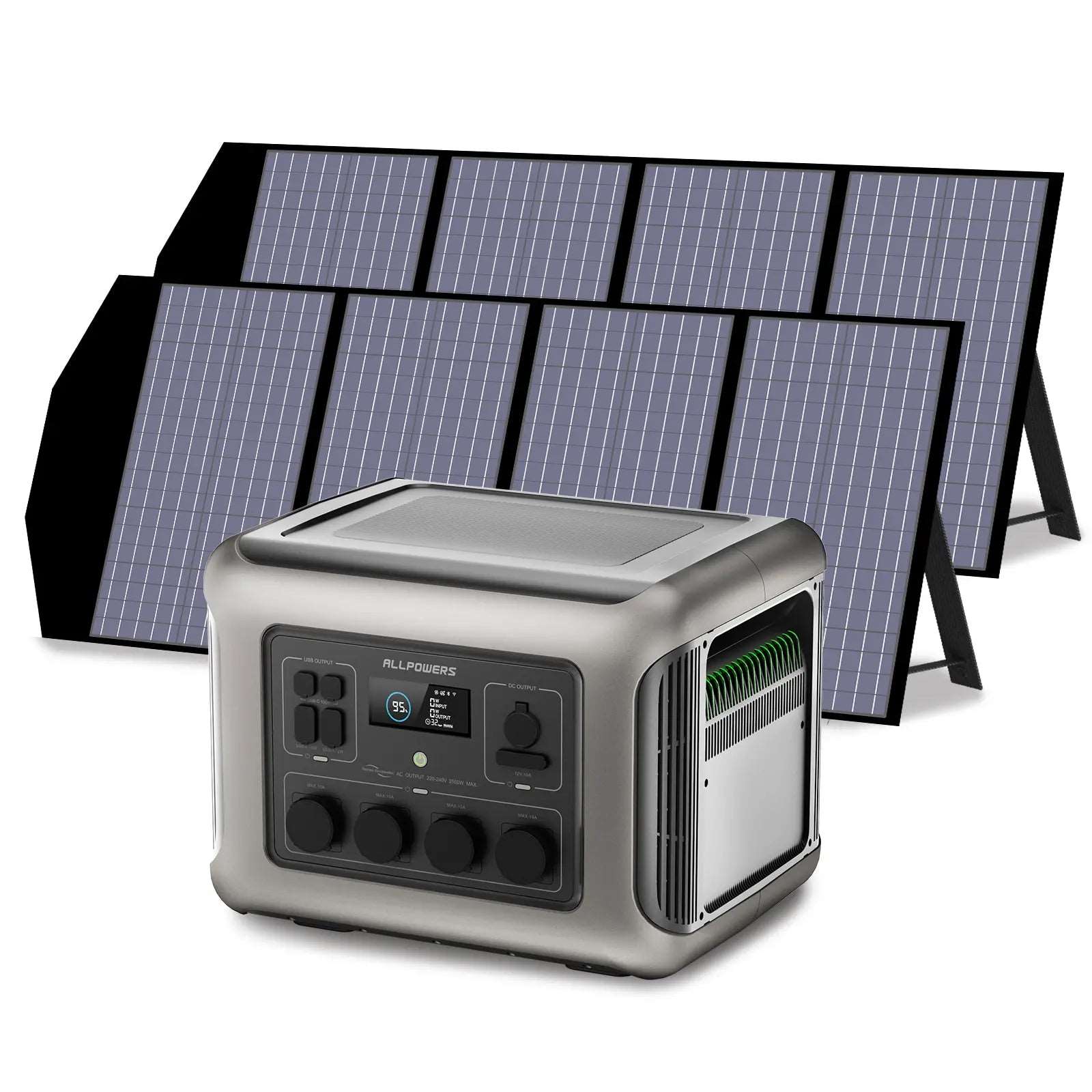 ALLPOWERS 2500W Generatore Solare R2500 con FV140W - R2500+2PCS SP029 FV 140W