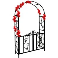 Arche à rosiers 225x115 jardin support pour plantes – 37x225x115cm