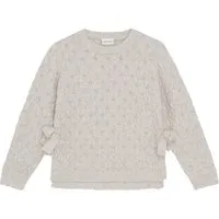 Minymo Gebreide Pullover- Smoke Gray - Maat 128 – Grigio