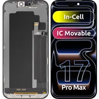 Display con Touchscreen ZY per Apple iPhone 17 Pro Max, con Cornice, Versione LCD In-Cell IC Movable, Nero