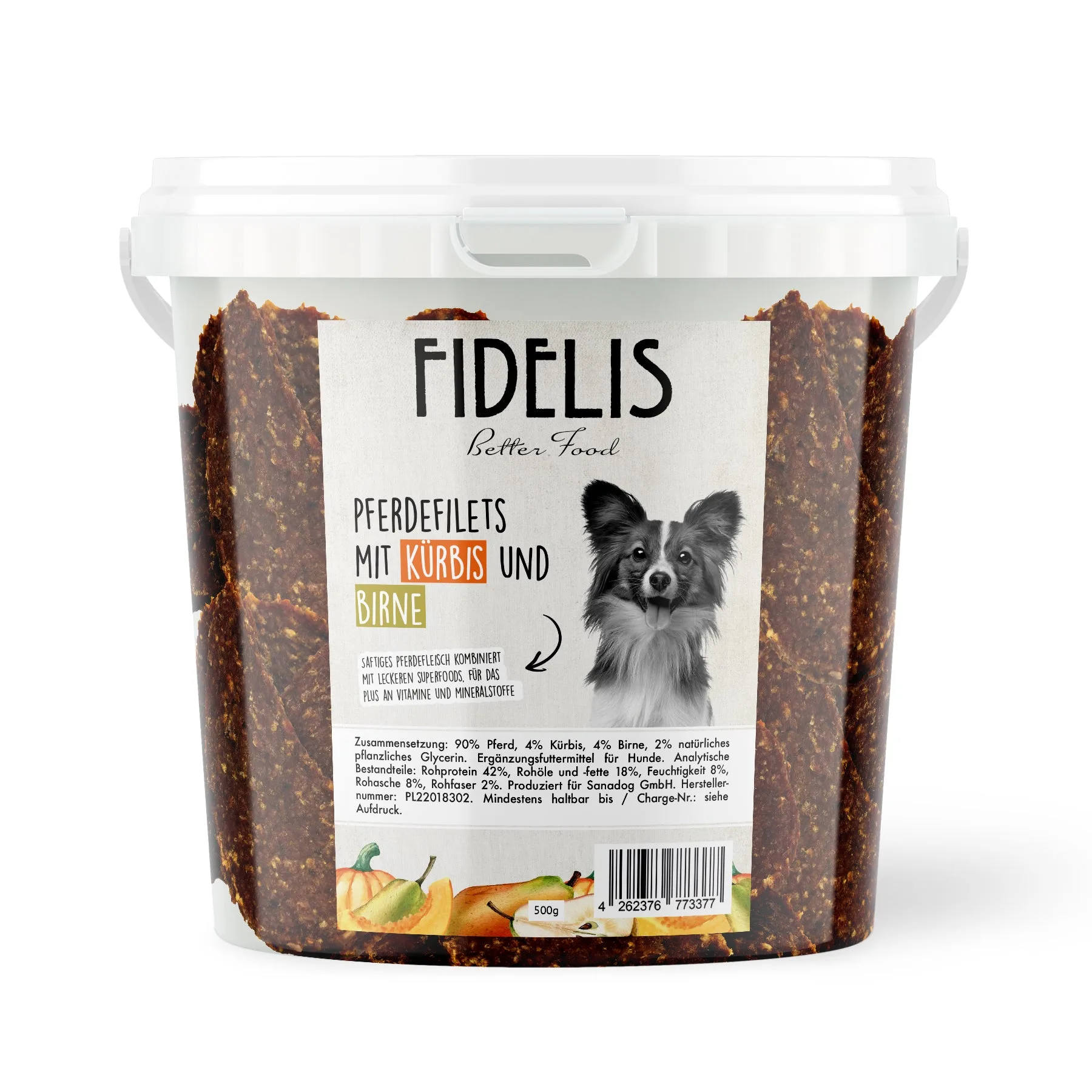Filets de cheval au potiron et poire (500g)