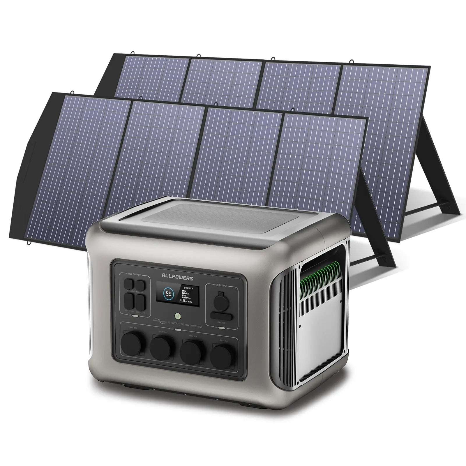 ALLPOWERS Generatore Solare 2500W (R2500 V2 + SP033 Pannello Solare 200W) - R2500 V2+2* (SP033 Pannello solare 200W)