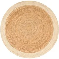 Alfombra de yute Vibora beige 120 cm redondo