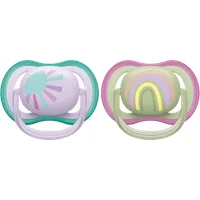 Philips Avent Ultra Air Silikonnappar 0–6M Pastel & Rainbow Design – 2 st