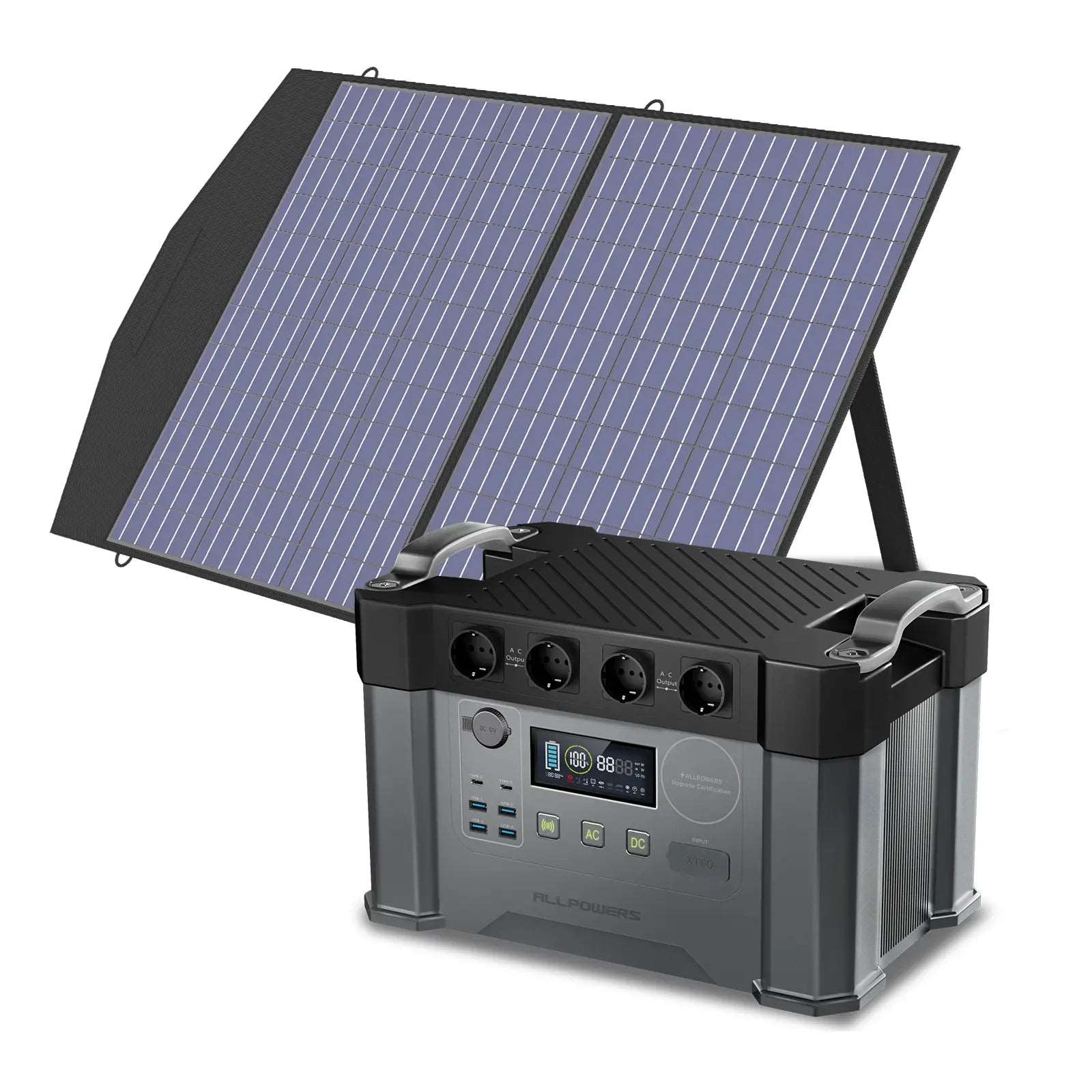 ALLPOWERS Generatore Solare 2400W (S2000 Pro + SP027 Pannello Solare 100W) - S2000 Pro+1* (SP027 Pannello solare 100W)