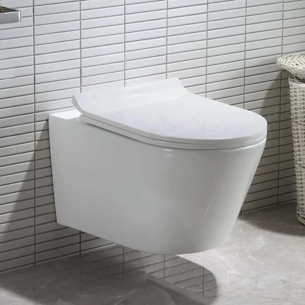 HOROW UG05R Spülrandloses Wand-WC aus Keramik mit abnehmbarem Soft