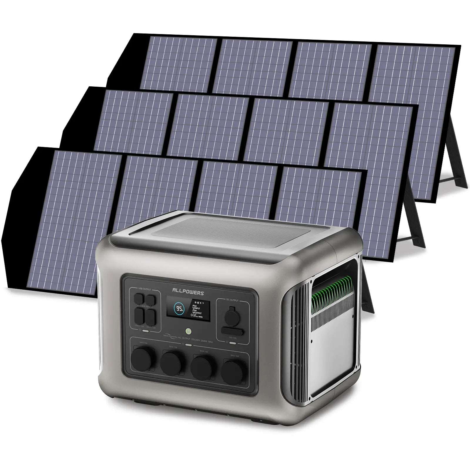 ALLPOWERS 2500W Generatore Solare R2500 con FV140W - R2500+3PCS SP029 FV 140W
