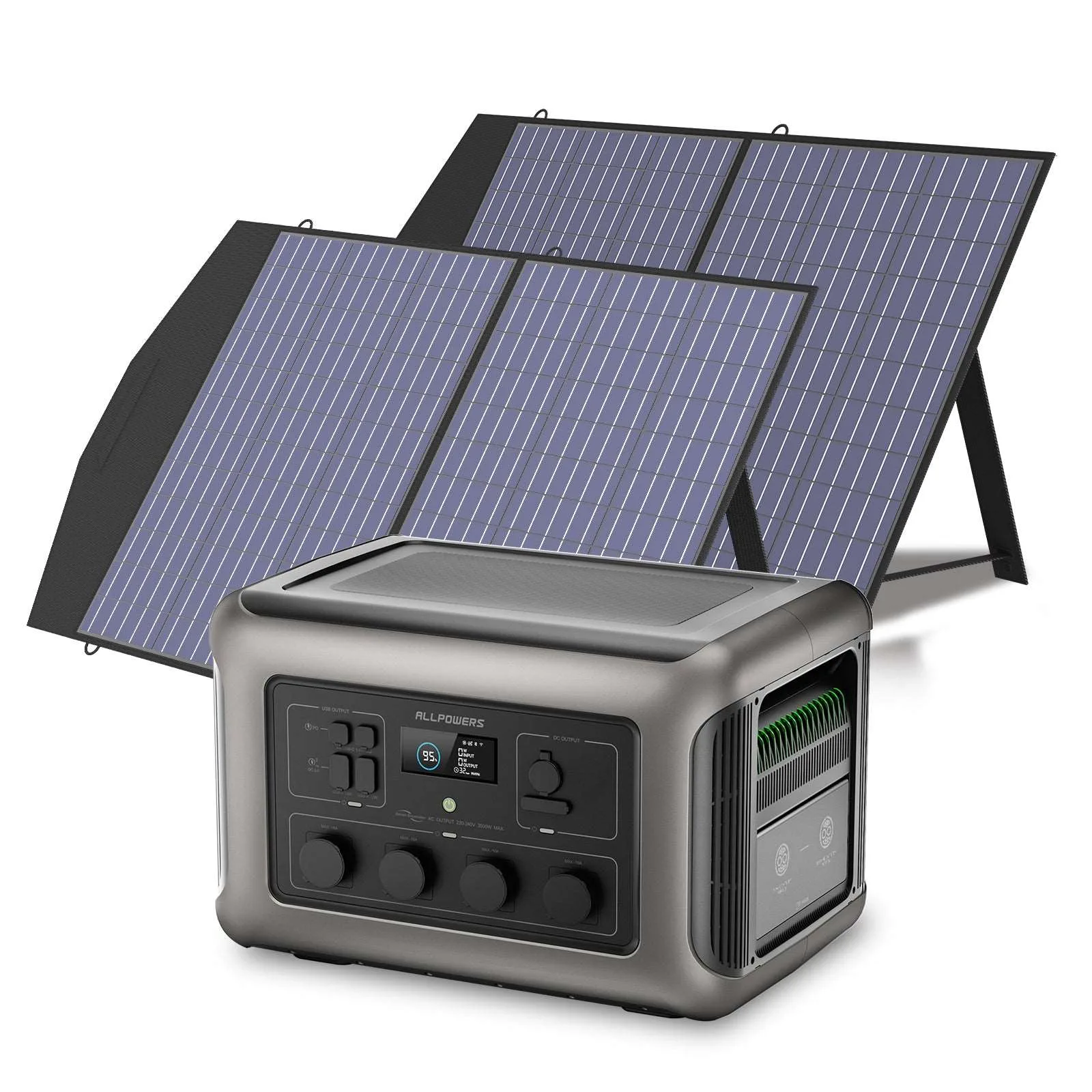 ALLPOWERS 3500W Generatore Solare (R3500 + SP027 100W Pannello Solare) - R3500 + 2pcs SP027 Pannello solare 100W
