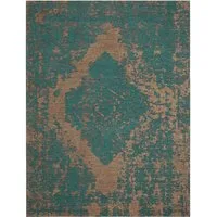 Alfombra de tejido plano Marbella turquesa 160x230 cm