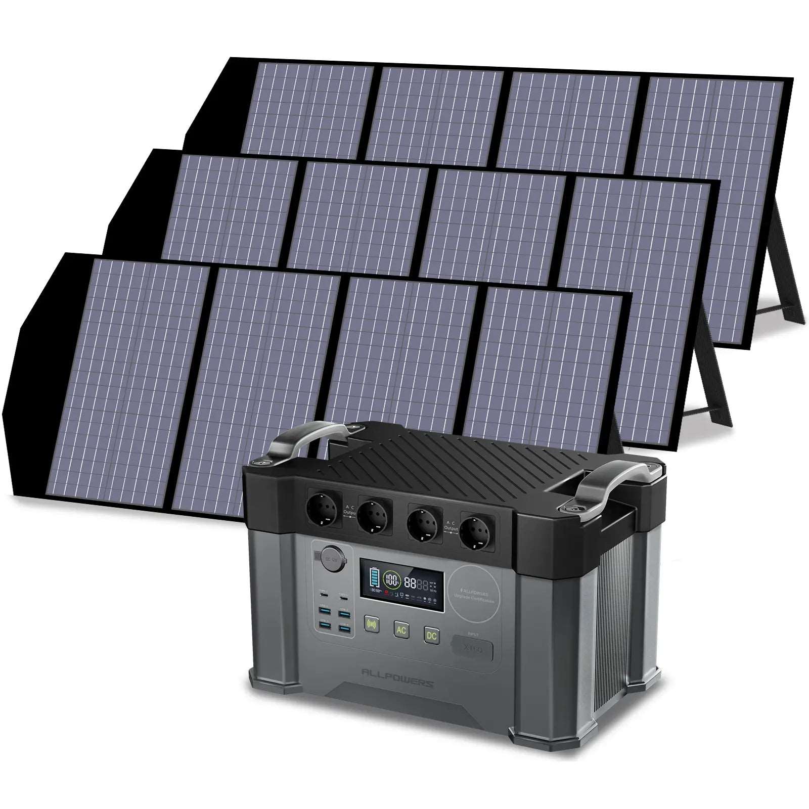 ALLPOWERS Generatore Solare 2400W (S2000 Pro + SP029 Pannello Solare 140W) - S2000 Pro+3* (SP029 Pannello solare 140W)