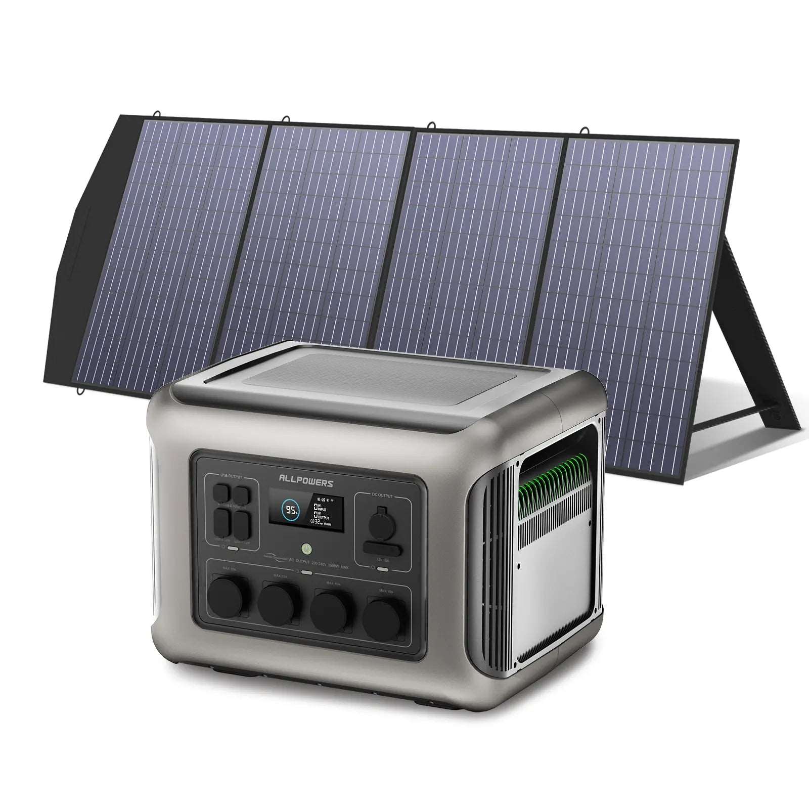 ALLPOWERS Generatore Solare 2500W (R2500 V2 + SP033 Pannello Solare 200W) - R2500 V2+1* (SP033 Pannello solare 200W)