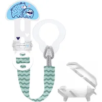 MAM Clip it! Broche Chupetero para Todo Tipo de Chupetes Azul