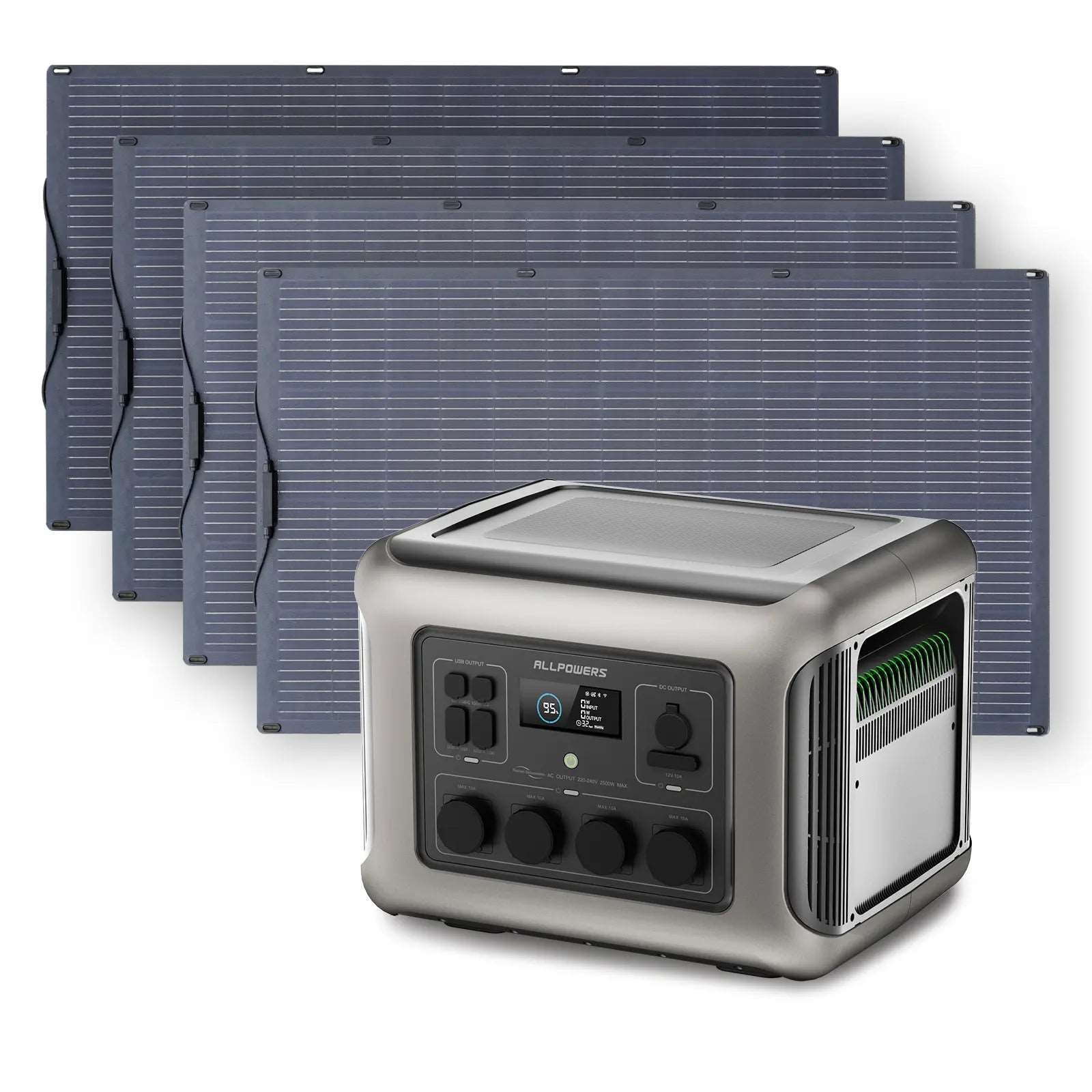 ALLPOWERS 2500W Generatore Solare R2500 con FV200W - R2500+4PCS SF200 FV 200W