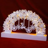 Arche lumineuse de Noël à LED flocons de neige – 5x21x33cm
