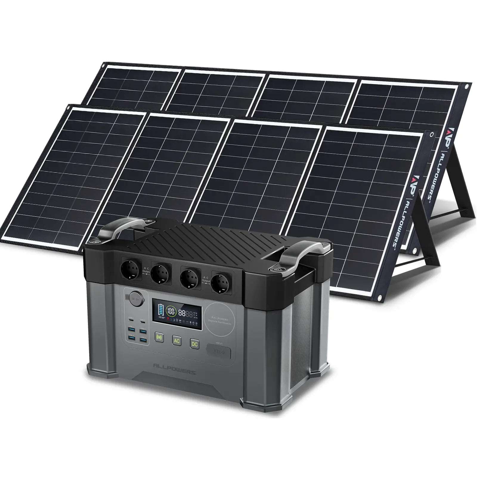 ALLPOWERS 2000W Generatore Solare (S2000 + SP035 200W Pannello Solare) - S2000+2PCS SP035 200W Pannello solare