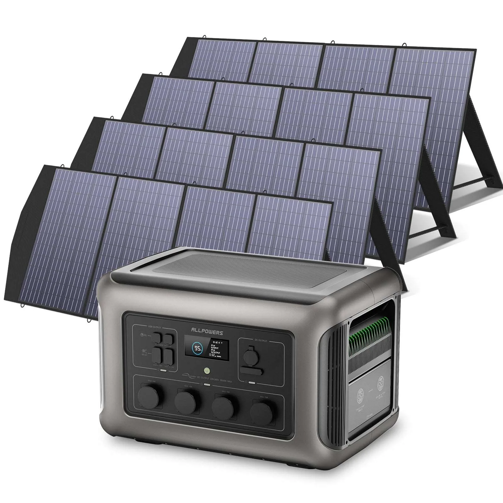 ALLPOWERS 3500W Generatore Solare (R3500 + SP033 200W Pannello Solare) - R3500+4pcs SP033 200W  Pannello solare
