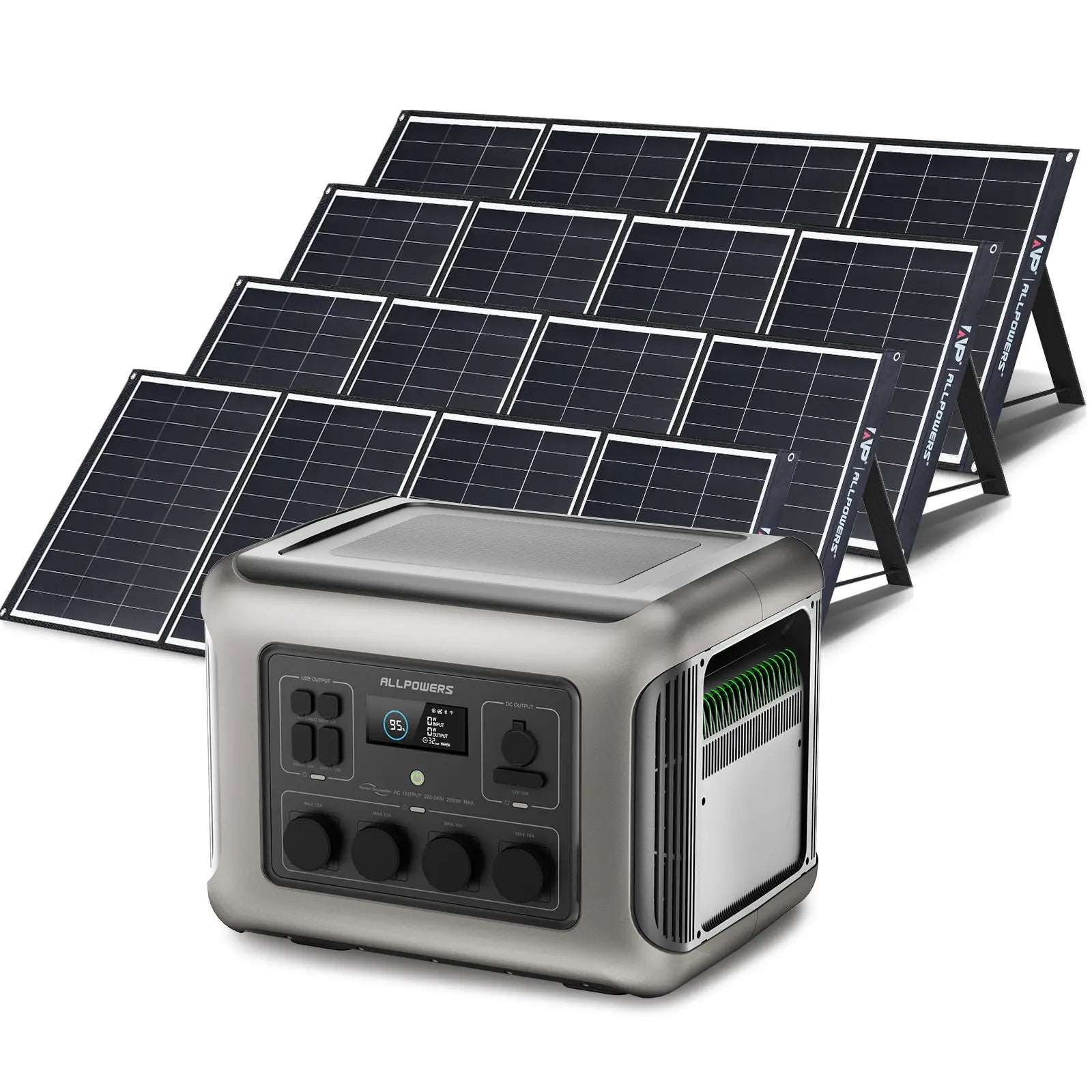 ALLPOWERS 2500W Generatore Solare R2500 con FV200W - R2500+4PCS SP035 FV 200W