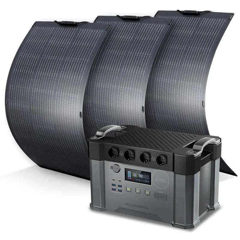ALLPOWERS Generador Solar 2000W (S2000 + SF100 Panel Solar Flessibile 100W) - S2000 Pro+3* (SF100 Pannello solare flessibile 100W)