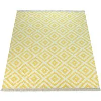 Alfombra de lana Kenolia amarillo 80x150 cm