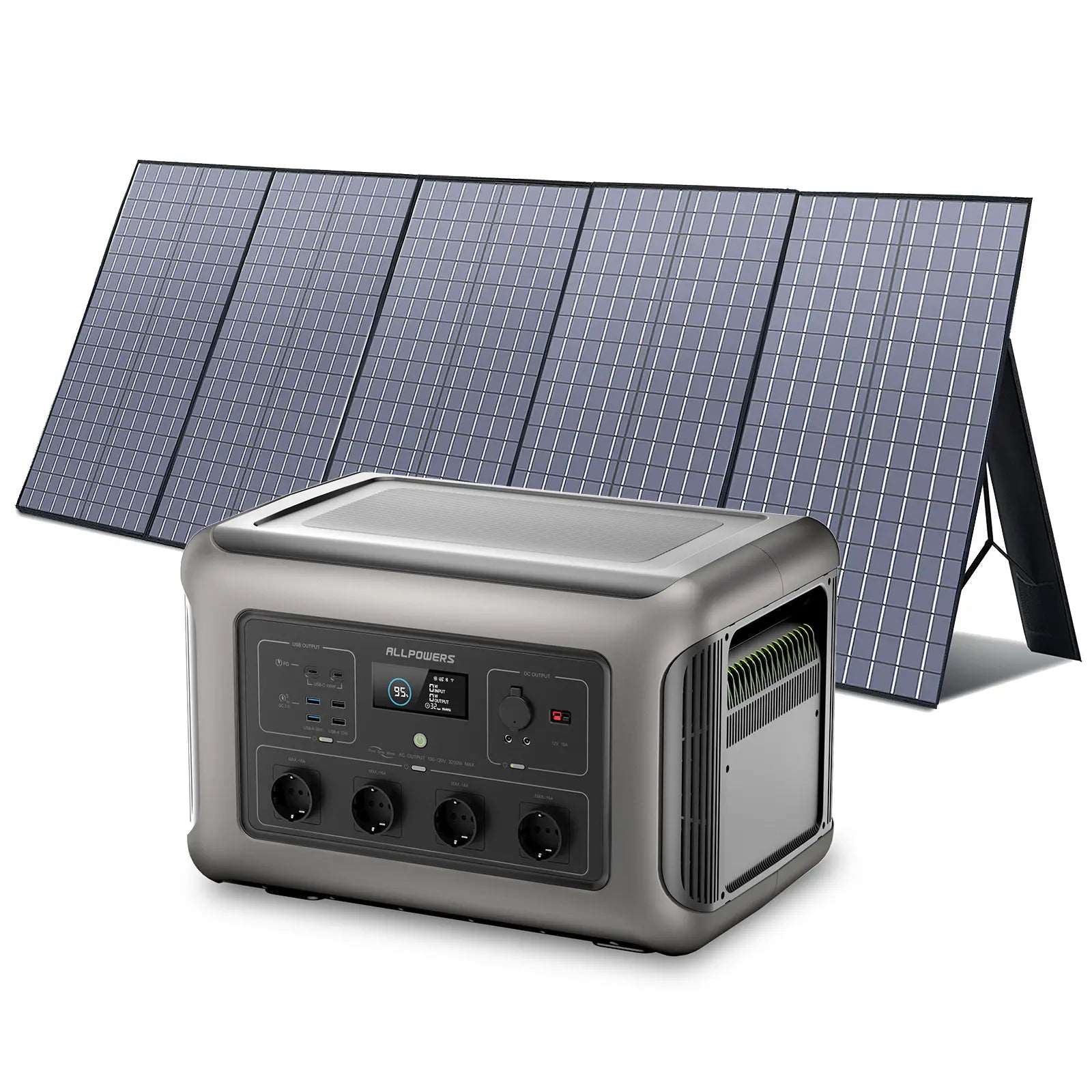 ALLPOWERS 3500W Generatore Solare  (R3500 + SP037 400W Pannello Solare) - R3500+SP037 400W Pannello solare
