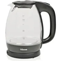 Bouilloire électrique Tristar WK-3405 en verre - 1,7 litre - 2 200 W - Plaque chauffante en acier inoxydable - Éclairage LED