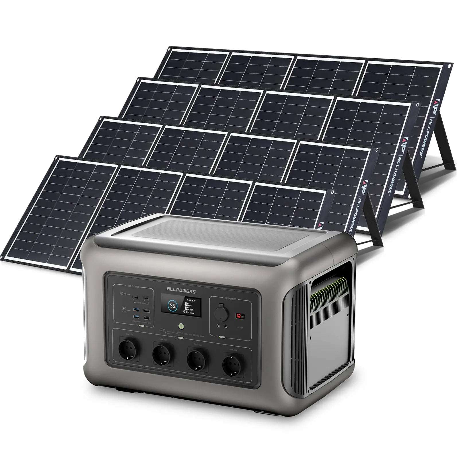 ALLPOWERS 3500W Generatore Solare (R3500 + SP035 200W Pannello Solare) - R3500+4PCS SP035 200W Pannello solare