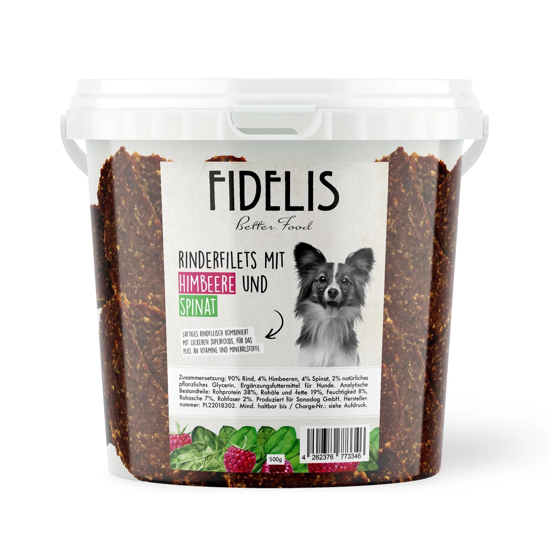 Filets de bœuf aux framboises et épinards (500g)