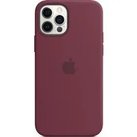 Silicone Backcover MagSafe voor de Apple iPhone 12 (Pro) - Plum – 6.1 · Unisex