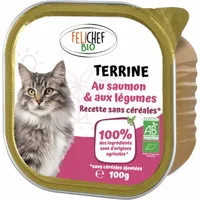 Felichef Patè di Salmone Bio per Gatti - 100 g, Singola