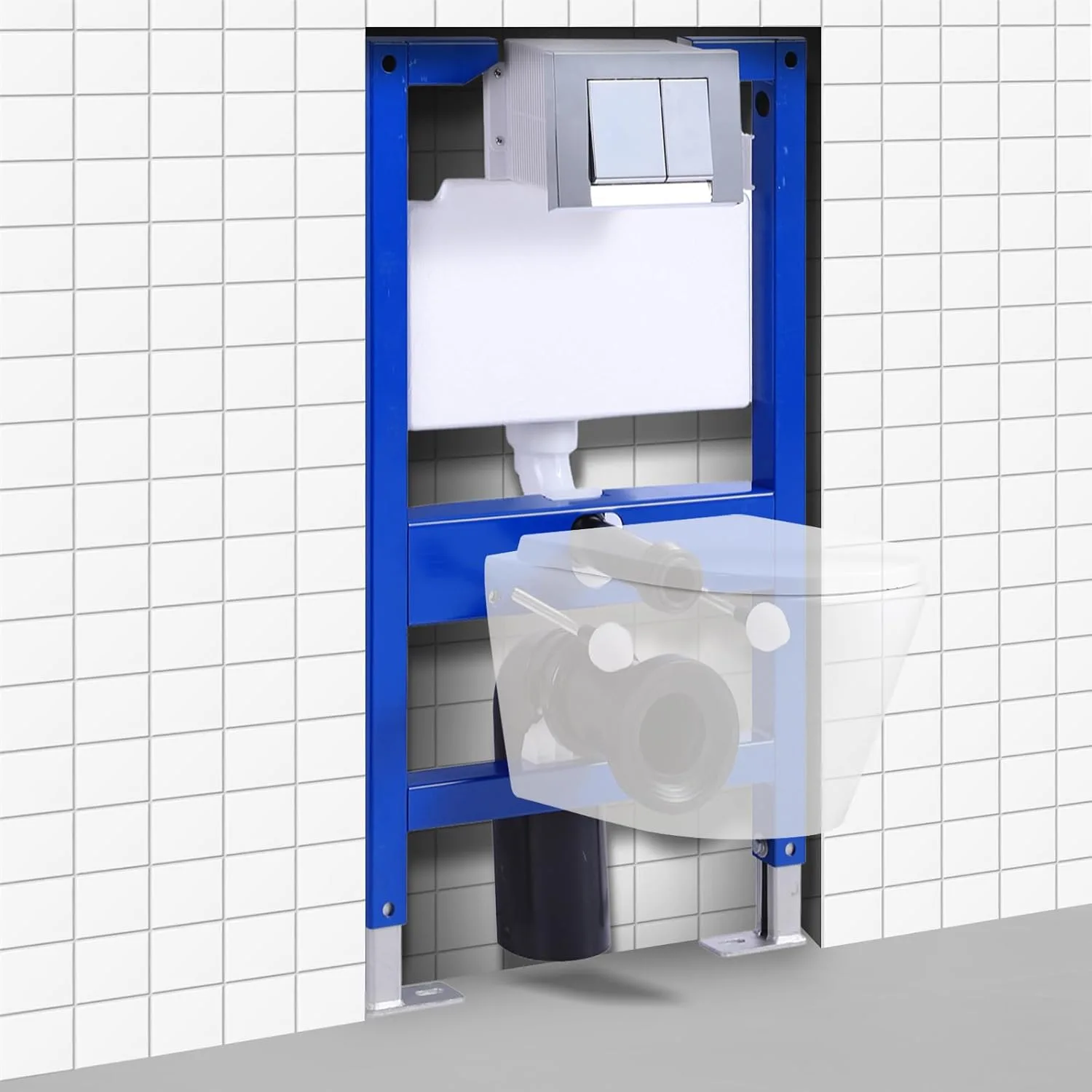 HOROW T02L WC-Vorwandelement mit Unterputz 50×12×82cm